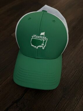 Green Masters Embroidered Cap with White Mesh